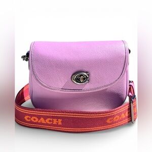 NWOT!  COACH Willow Saddle Bag In Purple